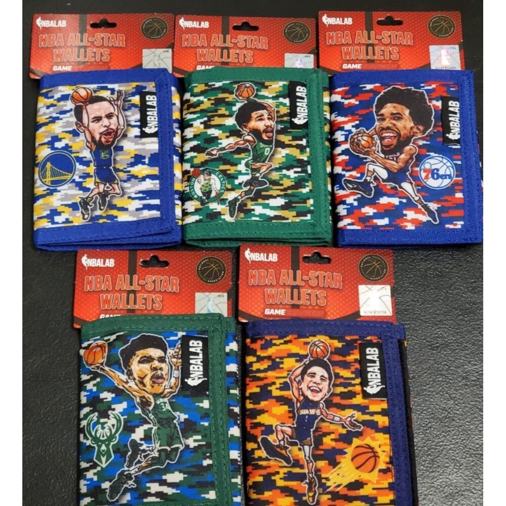 NBA All-Star Wallet By NBALAB - Booker/Curry/Embiid/Giannis/Tatum - YOUR CHOICE